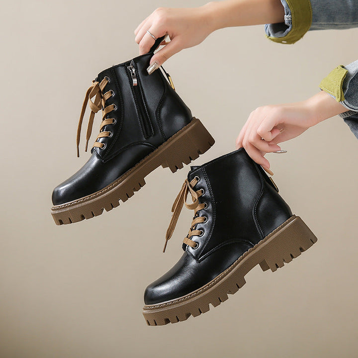 Vindah - Fleece Lined Combat Boots