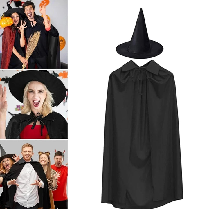 Jennie - Halloween Black Robe & Hat Set