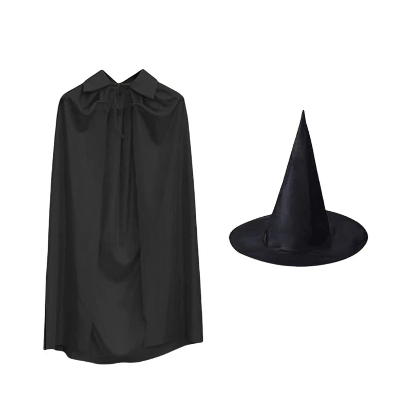Jennie - Halloween Black Robe & Hat Set