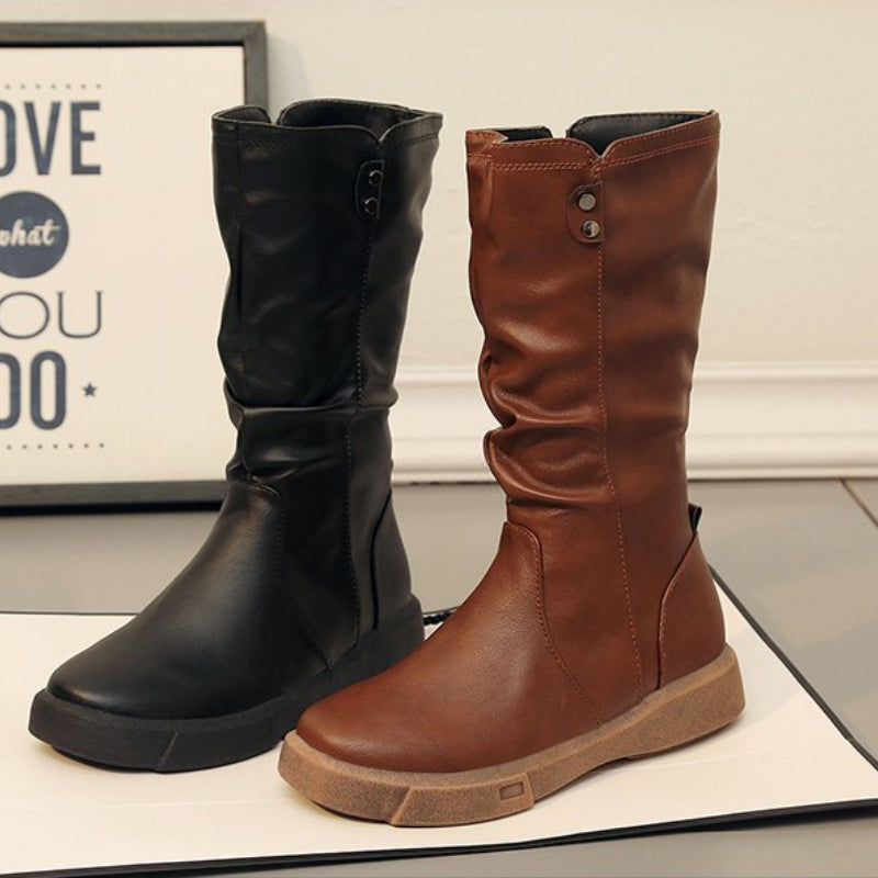 Zina - Waterproof Vegan Leather Boots