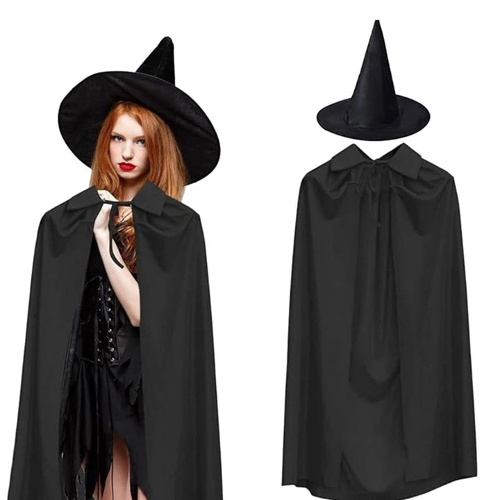 Jennie - Halloween Black Robe & Hat Set