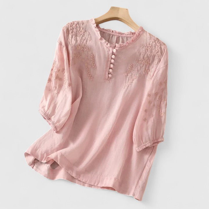 Audrey | Elegant Button-Front Blouse