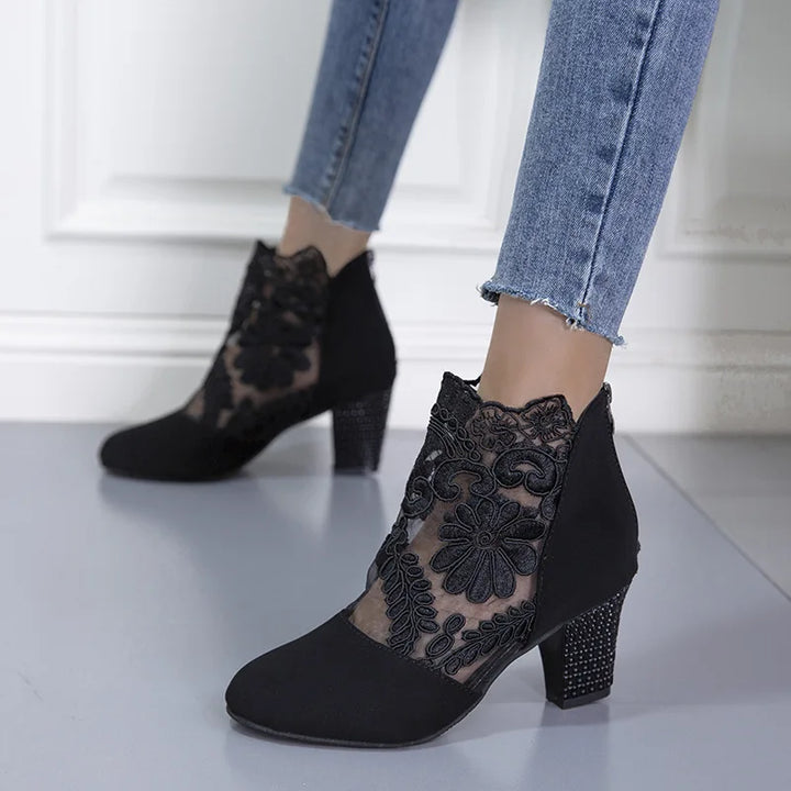 Heloise - Elegant High Heels Mesh Boots