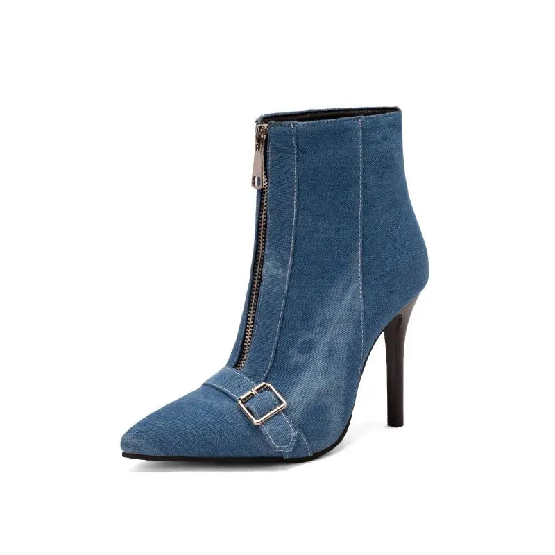 Relia - Denim Buckle Bootie