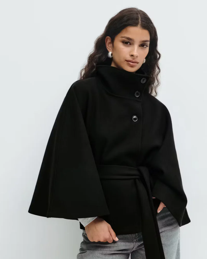 Belted Cape Jacket