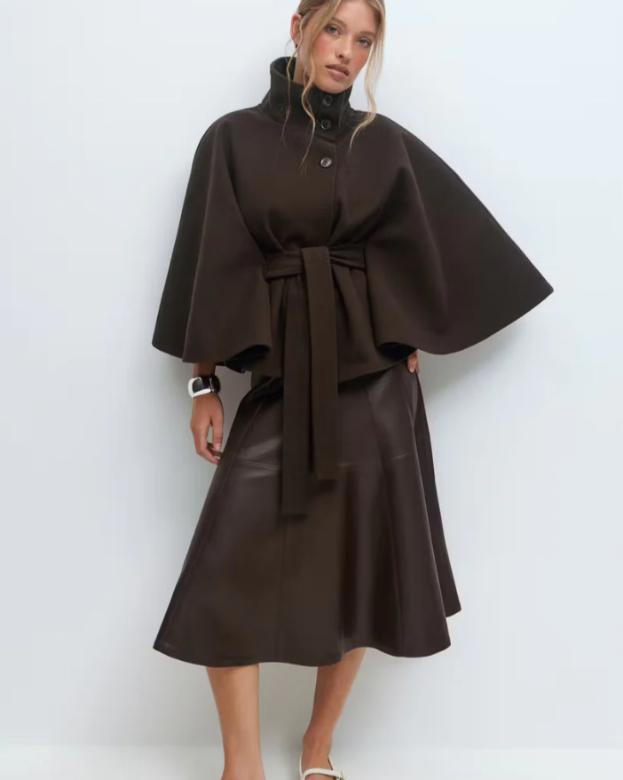 Belted Cape Jacket