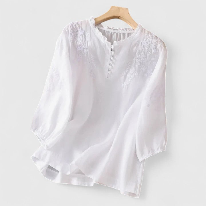 Audrey | Elegant Button-Front Blouse
