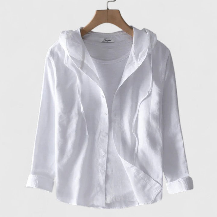 Serena | Elegant Hooded Blouse