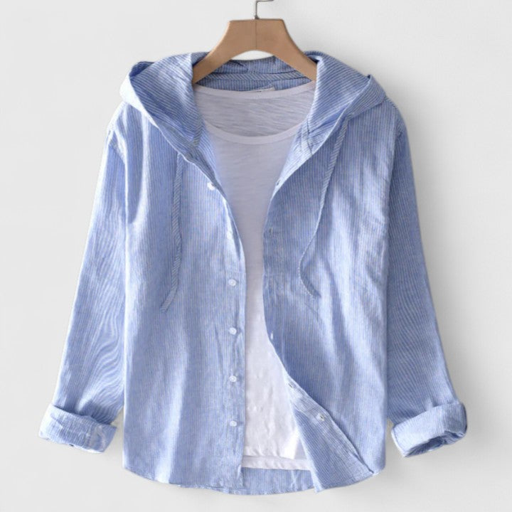 Serena | Elegant Hooded Blouse