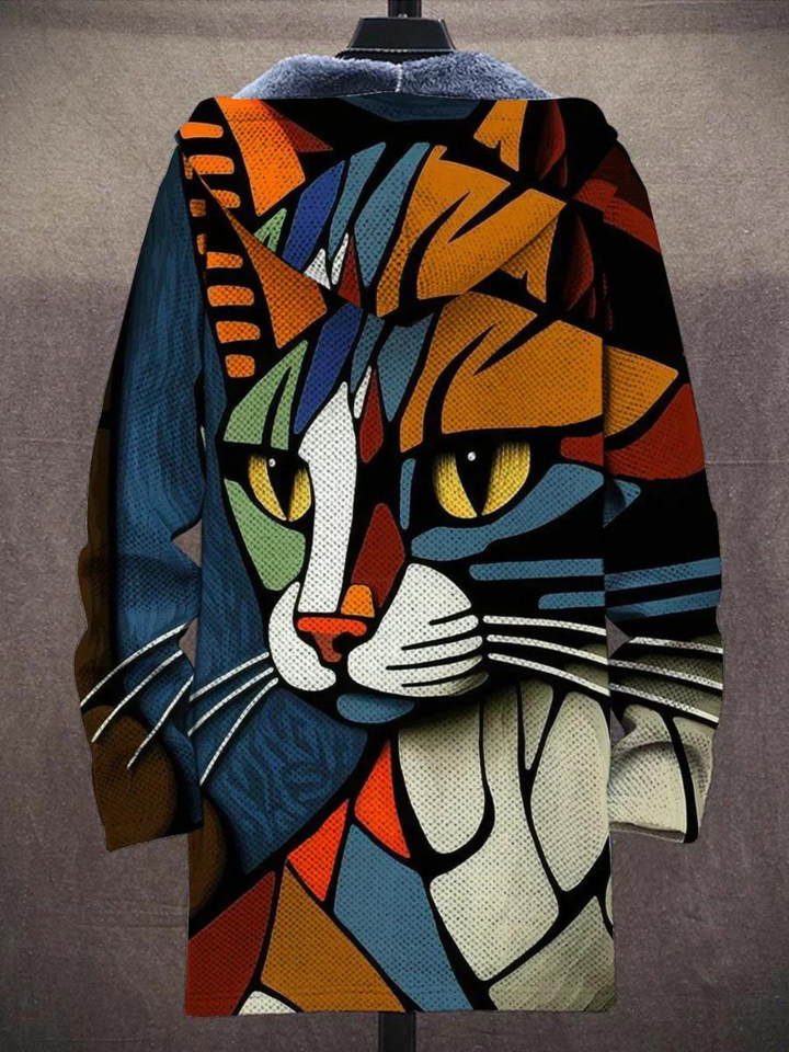 Faye | Abstract Cat Hoodie