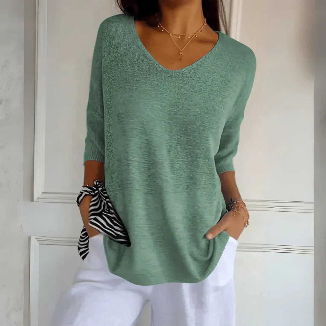 Maddie | Relaxed V-Neck Sweater