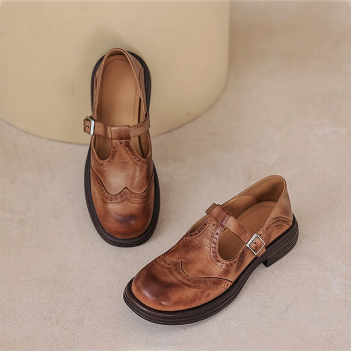 Eleanor&Grace™| Risla Leather Mary Janes